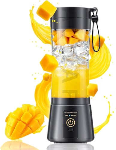 Image of Portable Blender, Mini Personal Blender Bottles for shakes and smoothies, Cordless with USB Rechargeable To Go Mixer Electric juicer Cup for Fruit Juice Protein mixes Travel Juice Maker