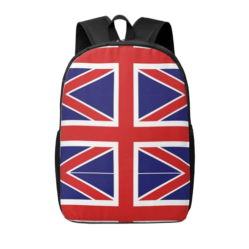 HJLUUFT Mochila ligera con estampado de bandera inglesa para laptop, bolsa de viaje, mochila de viaje aprobada para vuelos, Negro -, Talla única