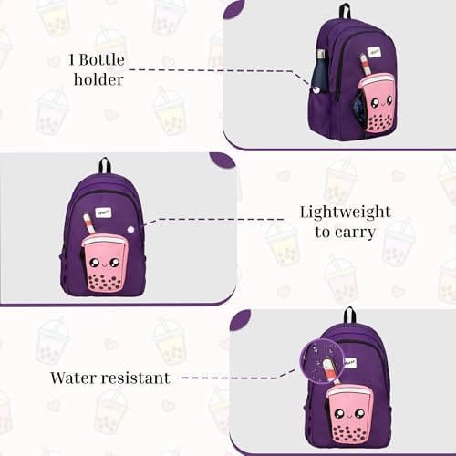 Image of F Gear Cocoa 23L Backpack|Soft Touch|Colourful & attractive theme brings a fun space-inspired look|with two Spacious Compartments,1 Front Pocket & Water Bottle Holder