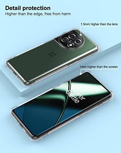 Image of for Back Case Cover Bumper Flexible Silicone Transparent Back Cover for OnePlus 11R - Transparent