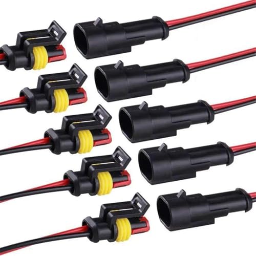 Connecteur à 2 broches 16 AWG haute conductivité kit mâle femelle pour câblage sécurisé
