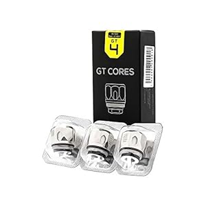 Vaporesso NRG mini réservoir GT4 bobines de remplacement, 3 en paquet (GT4 0.15OHM (30-70W)), Ce produit ne contient pas de nicotine ou de tabac