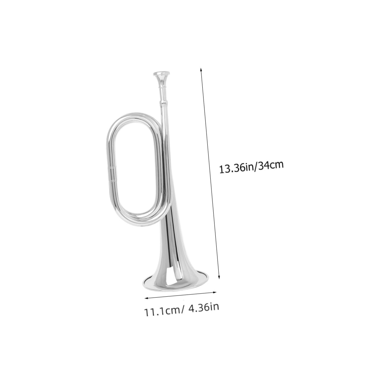 VICASKY C Tuning Bugle Trumpet for Musician Horn Instrument Easy Carrying for Beginners and Professionals