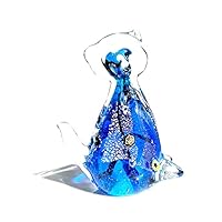 Amazon.co.jp: 現代アート吹きガラス猫置物クリスタル動物彫刻かわいい