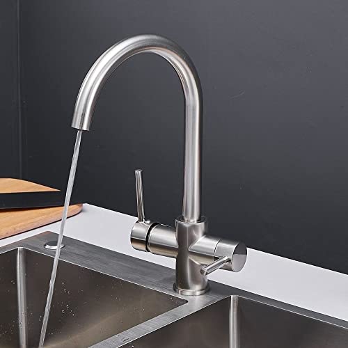 Filtro de agua tap de tres maneras cromado con mezcla eficiente y doble flujo