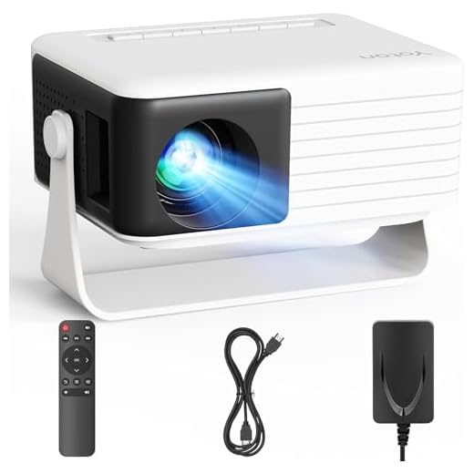 YOTON Mini Beamer Klein [180° Drehung & Auto Keystone] Projektor 1080P Unterstützt 15000L, 50% Zoom Tragbarer Beamer für Heimkino Schlafzimmer Kompatibel mit HDMI/USB/Handy/PS5/TV Stick, Schwarz