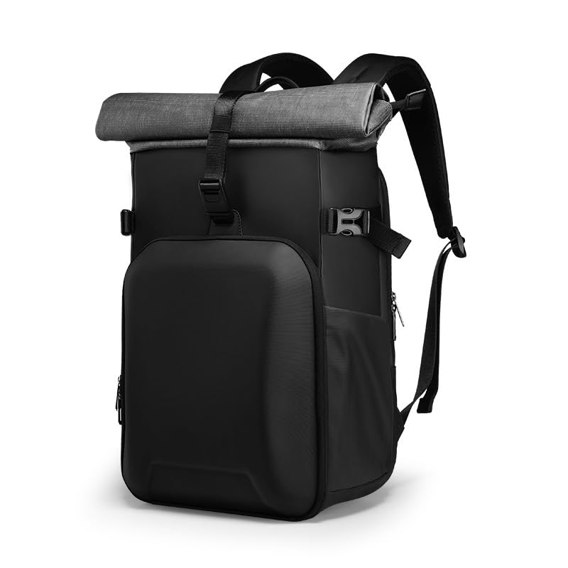 shopurb Rolltop Camera Backpack with 15.6 Inch Laptop Compartment, Expandable 20L-30L Camera Bag with Magnetic Buckle for DSLR Cameras Digital, Anti-Impact Photo Backpack-picture-33