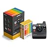 Polaroid Now 3rd Generation I-Type Instant Camera + Film Bundle – Now Black Camera + 16 Color Photos (6560)
