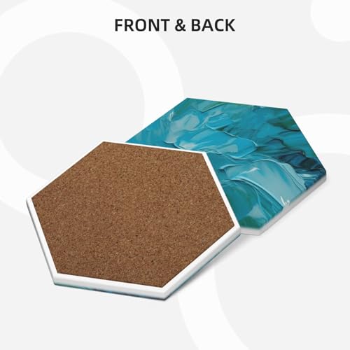 Tapis de tasse hexagonal bleu pour sublimer vos apéritifs modernes - 3
