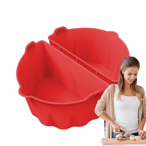 Forro divisor de ollas para olla de cocción lenta, 1 par de utensilios de cocina de 6 a 8 cuartos de galón, inserto divisor de silicona reutilizable, para reuniones familiares, celebraciones