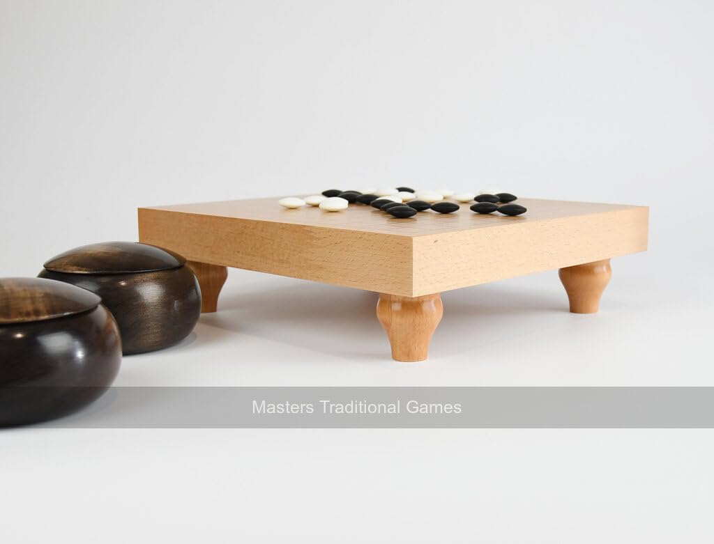 13 x 13 Go Table Set with 8mm Stones and Dark Bowls