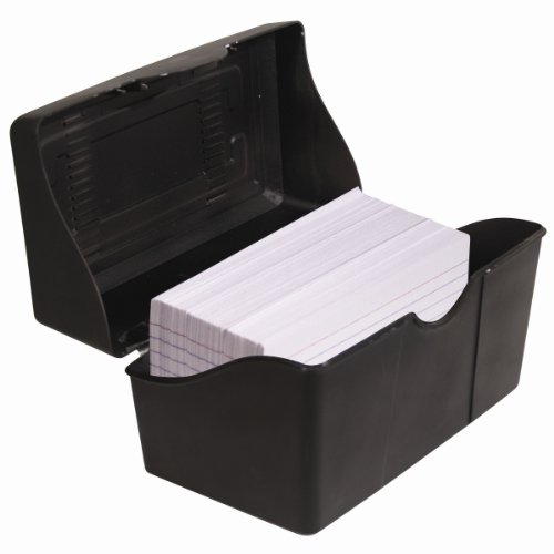 Advantus-Stackable-Flip-Top-3-x-5-Index-Card-Holder-300-Card-Capacity-Box-Black-35-H-x-55-L-x-3-W-Inches-45001