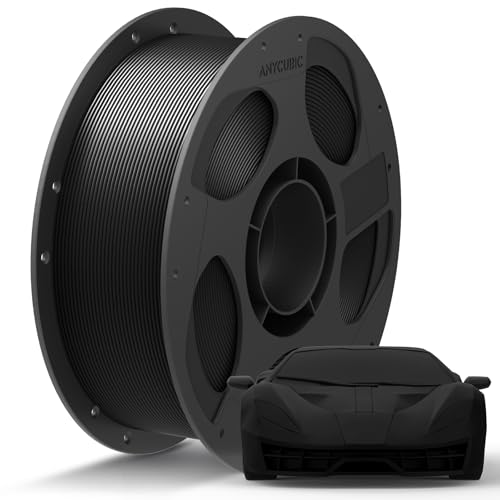 ANYCUBIC PLA+ Filament Schwarz 1KG, 1.75mm PLA Plus Filament-3D-Druckmaterialien, Maßgenauigkeit +/-0,02mm, Intelligente Identifikation