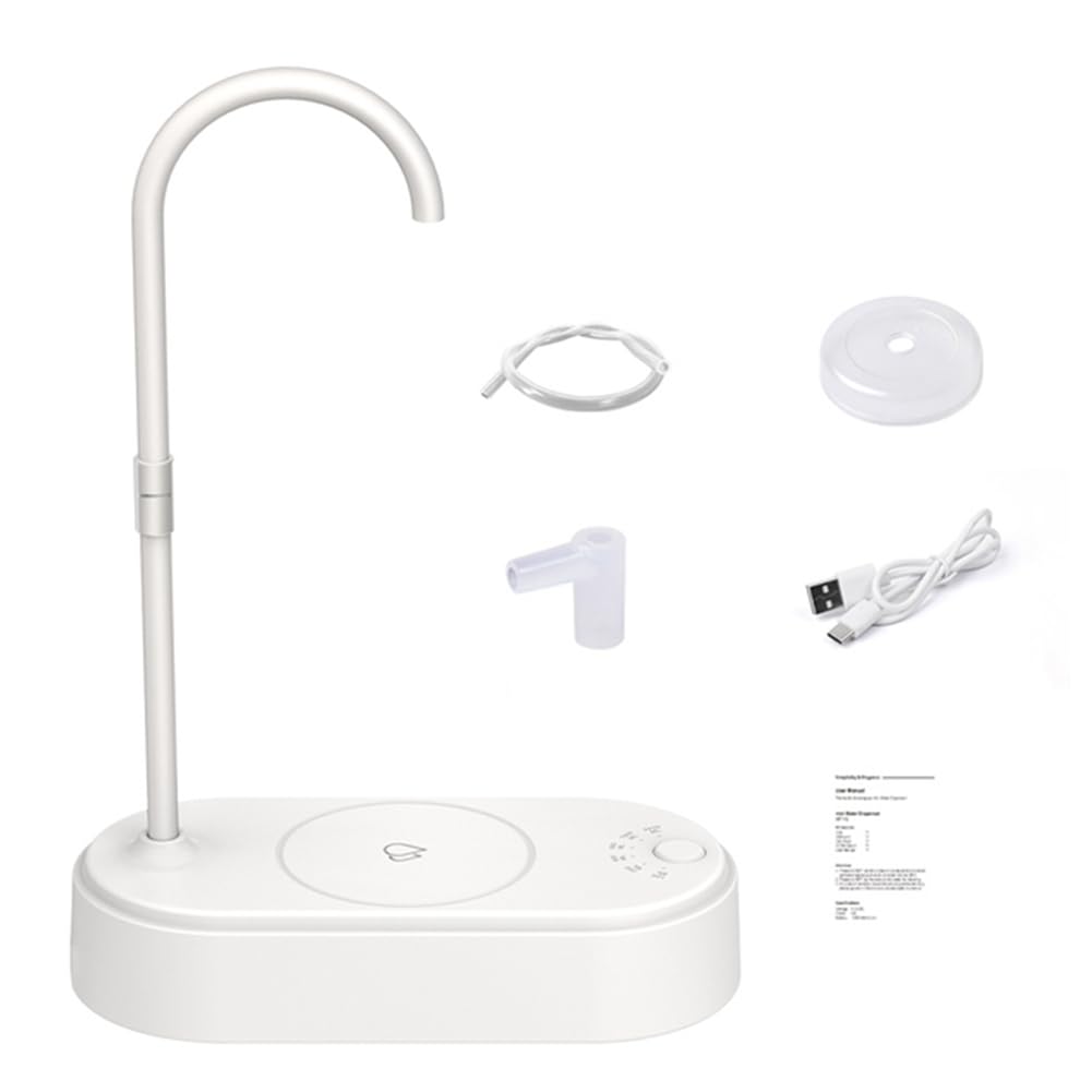 Vjsujehgy Water Bottle Pump Desktop Electric Water Dispenser Type-C Charging Portable Automatic Desktop Water Pump