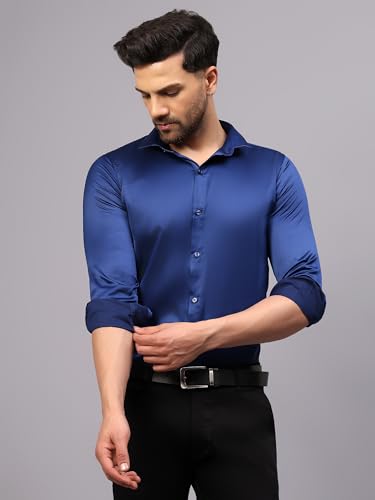 Image of CVC Mens Satin Regular Fit Formal Shirt.
