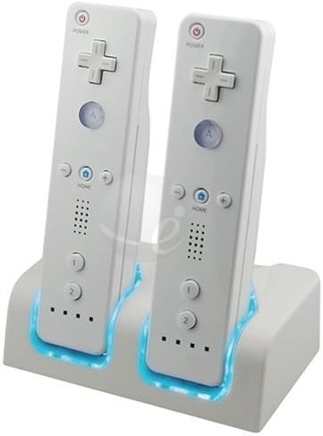 1 New Dual Charger Stand Dock for 2 Nintendo Wii Remote