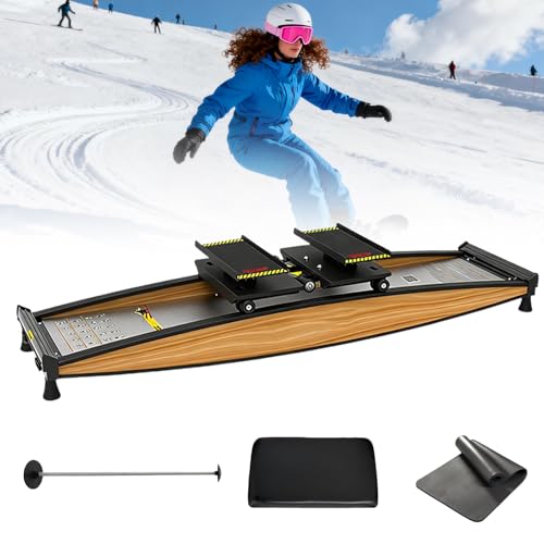ZHDANB Indoor Ski Trainer Ski Fitness Equipment Adjustable Resistance 0-100kg Load Capacity 150kg/330lb Portable Ski Simulator for Waist Abdomen and Leg Training OptionA
