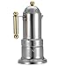 ALOMIN 4 filiżanki pro barista ekspres do kawy ze stali nierdzewnej ekspres do kawy ekspres do kawy Przenośna maszyna do espresso bezpieczeństwa coffee pot (Color : A)