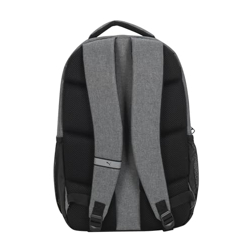 Image of PUMA Prose Backpack with Padded Adjustable Straps, Laptop Sleeve & Water Bottle Pockets, Grey, One Size
