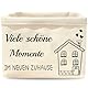Joycabin Brotkorb - Geschenk Umzug, Brotkorb Stoff, Einzugsgeschenke Brottasche für Frauen Männer, Viele schöne Momente IM NEUEN ZUHAUSE Brötchenkorb
