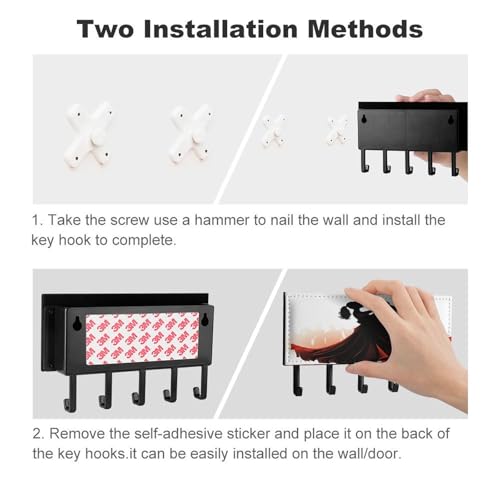 Soporte de pared para llaves de baile de salón con ganchos para colgar en puerta 4