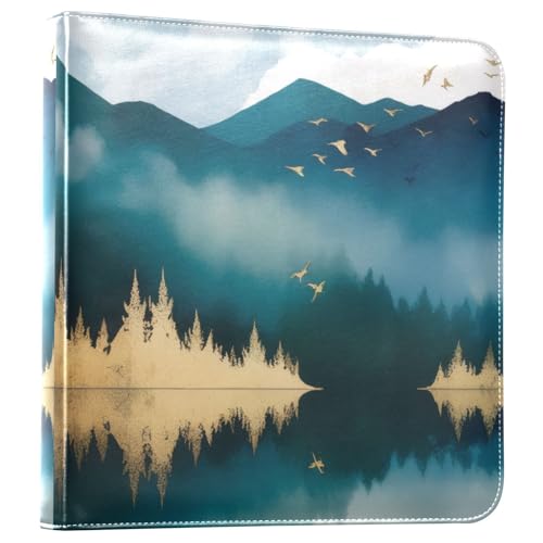 Álbum de Fotos Self Adhesive DIY Scrapbook Álbum Bosque Dorado Montaña 3 Anillos 40 Páginas 8x10 para Memoria miniatura 1