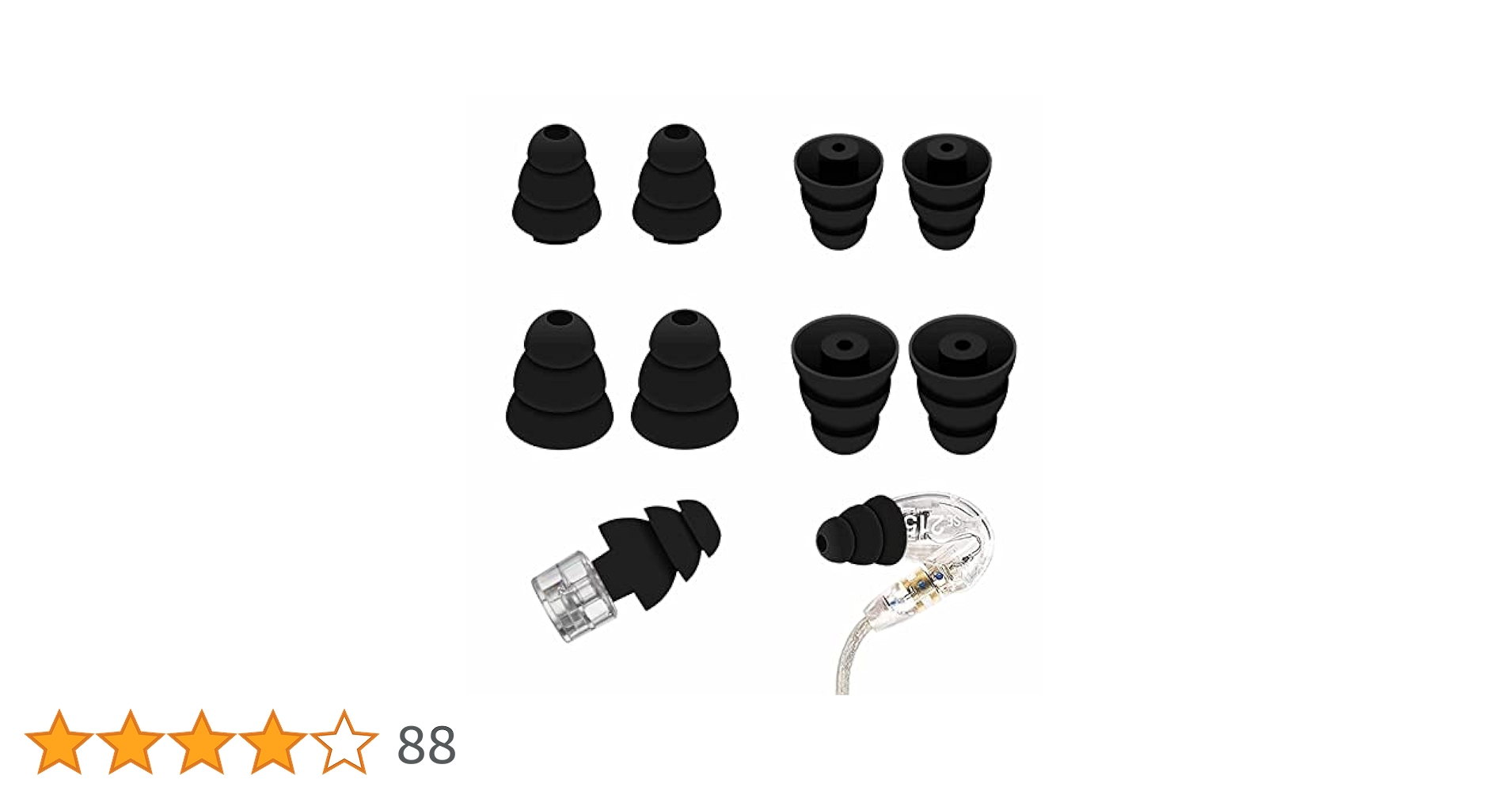 uishure se 215speイヤーピース交換済み Amazon | kwmobile 6x イヤーチップ Shure AONIC 215 / SE215