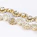 SCDZS Kunststoff Strasskette Gold Blume Trimmen Dekoration Zubehör DIY Kleidung Taschen Schuhe Zubehör (Color : Crystal, Size : 14mm Width)