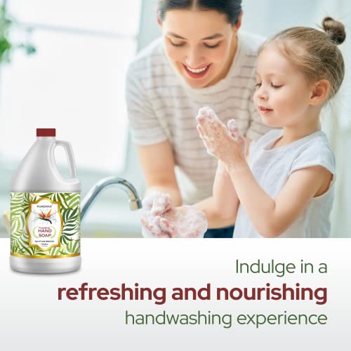 Puremax Foaming Hand Soap Tahitian Breeze Refiller | Gentle, Moisturizing | Ready To Use | (1 Gallon) 128 Fl Oz #TOP4