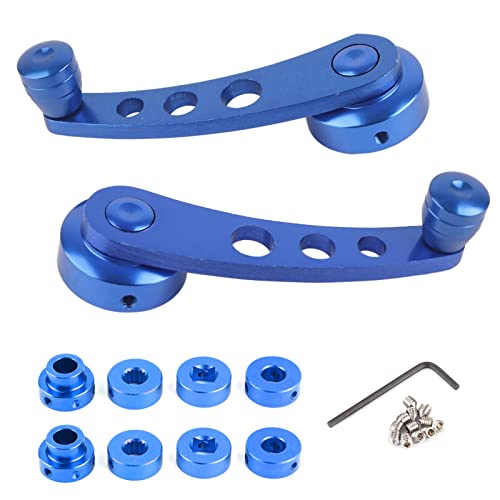 Image of Universal Window Winder Glass Cranks Aluminum Alloy Riser Handle Car Refitting Window Cranks Winder Glass Cranks Window Handle Door Window Winders (Blue)