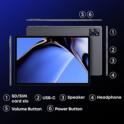 Chuwi Upgraded Android 12 Tablet, Hipad Xpro Tablet 10.51", 6Gb Ram 128Gb Rom, 1Tb Expand, 4G Lte Tablets, Unisoc T616, Octa-Core, 13Mp+5Mp Triple Camera, Fhd 1920X1200, Bt5.0, 7000Mah, Gps, 5G Wifi #TOP6
