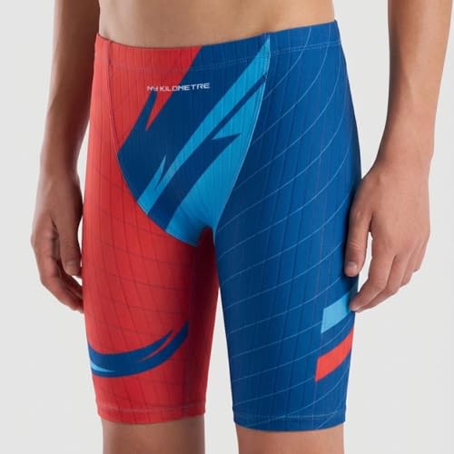 Image of MY KILOMETRE Boys' Jammer Swimsuit with Drawstring Training Swimwear for Kids Endurance Boys Youth Swim Shorts Kids Swimsuit
