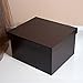 GLS Wood Shoe Box Storage Containers,Two Shelves Shoe Storage Cabinet Slide Out with Lid and Drawer,Brown