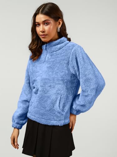 Image of THE DRY STATE Women's Fur Pull Over With High Neck