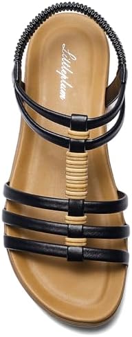 Littleplum Womens Flat Sandals Arch Support Summer Gladiator Sand...