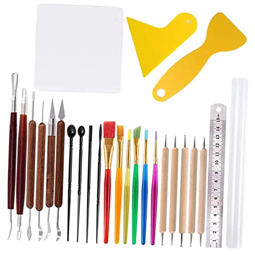 ARTIBETTER Art DIY Clay Tool Set 26-Piece Modeling Clay Sculpting Tools Smooth Lightweight Comfortable for Pottery Projects