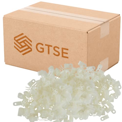 GTSE White Nylon Plastic Cable Clamps, 5/16" Screw Mounts for Cable, Rope, Tube Management, 15,000 Pack