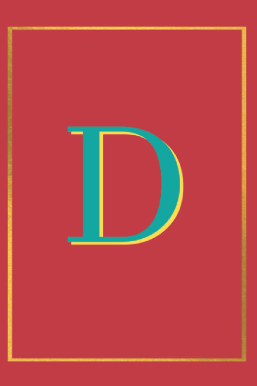 Classic Monogram Notebook "D": Personalized Lined Journal Notebook, 6x9, 100 pages, Gift for Women