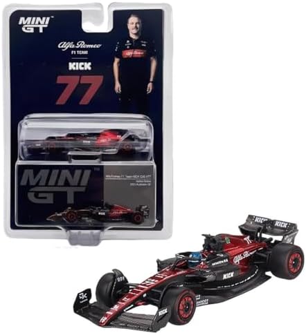 Generic 1:64 Diecast Car Compatible with Mini GT Alfa Romeo C43 #77 Valtteri Bottas 2023 F1 Australian GP Limited Edition MGT00729
