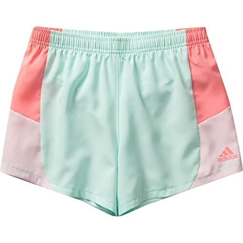 adidas Girls' Elastic Waistband Colorblock Woven Short