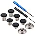 YoRHa 8 in 1 Metallico magnetico Thumbsticks Analog Sticks Joysticks Kit di riparazione di ricambio(nero) per PS4/Slim/Pro & Xbox One/Elite/X/S Controller