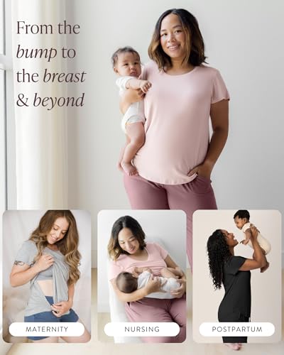 Image of Kindred Bravely Everyday Maternity & Nursing T-Shirt | Maternity & Nursing Tops for Breastfeeding