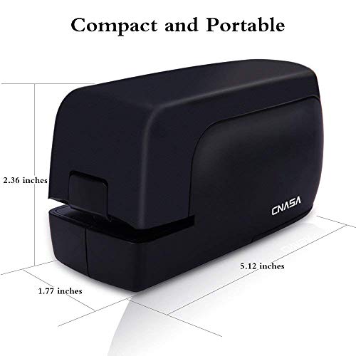 CNASA Heavy Duty Electric Stapler, Portable Full Strip Staple Capacity 20 Sheets Jam-Free for Office,Professional,Classroom School and Home Use,Black Battery Operated or AC Adapter（Included） - Thumbnail 5