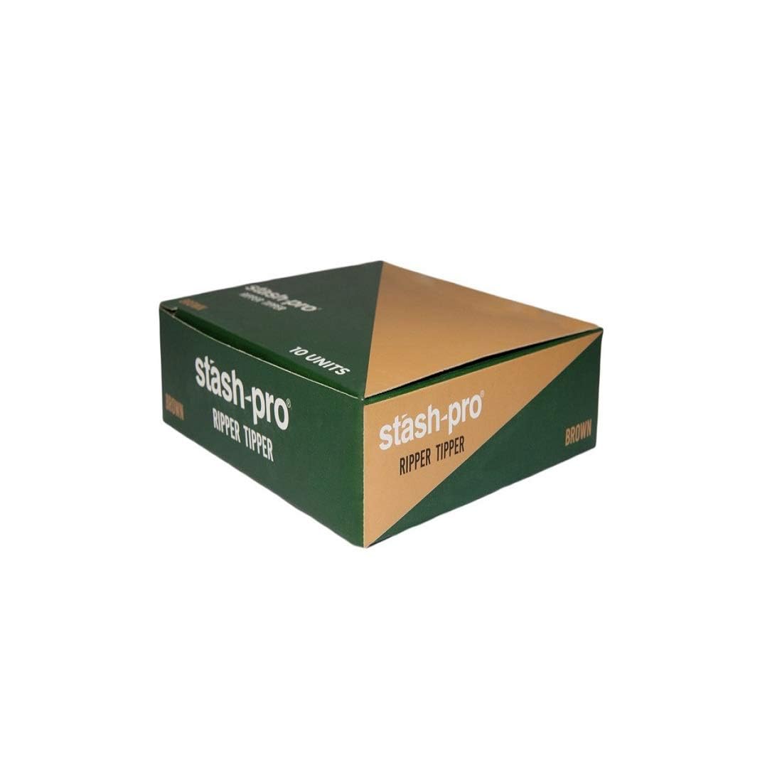 RipperTipper Brown King Size Smoking Rolling Paper 10 Packs of 32 Leafs with 32 Filter Tips Each
