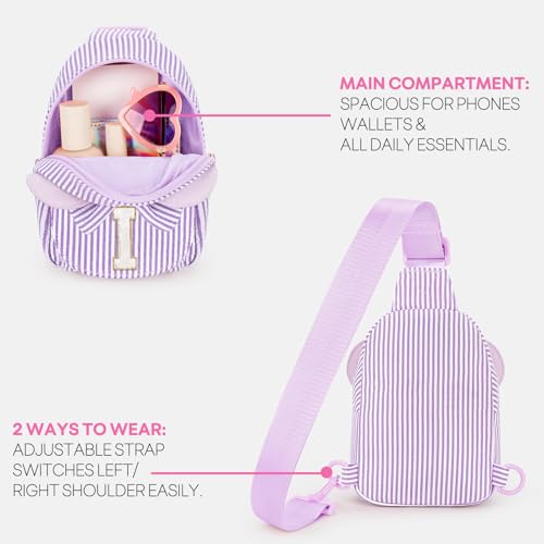 Image of Sling Bag for Girls Gift, Toddler Girl Toys, Purple I | Cute Design, Adjustable Strap, Premium Durable Materials, Ideal Gift for Girls 4-6 for Birthdays, Christmas & Holidays