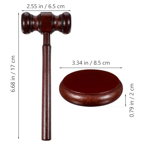 Martillo de madera maciza para juez y subastas con sonido claro 3