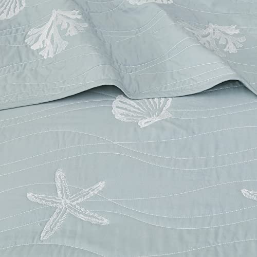 Harbor House HH13-1547 Seaside Reversible Cotton Quilt Set Coastal Clam thumb #10