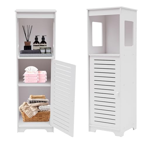 HINOPY Mueble de baño, 28 × 25 × 90 cm, armario de...