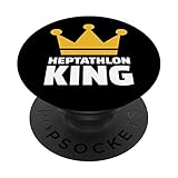 Siebenkampf König mit Krone für alle Siebenkämpfer, die Meister oder Gewinner in Leichtathletik Wettbewerben sind