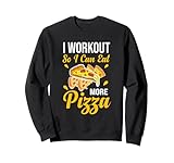 Photo Gallery design divertente con scritta "i workout to eat pizza" felpa Photo Gallery design divertente con scritta "i workout to eat pizza" felpa